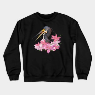 Tricolor Egret Crewneck Sweatshirt